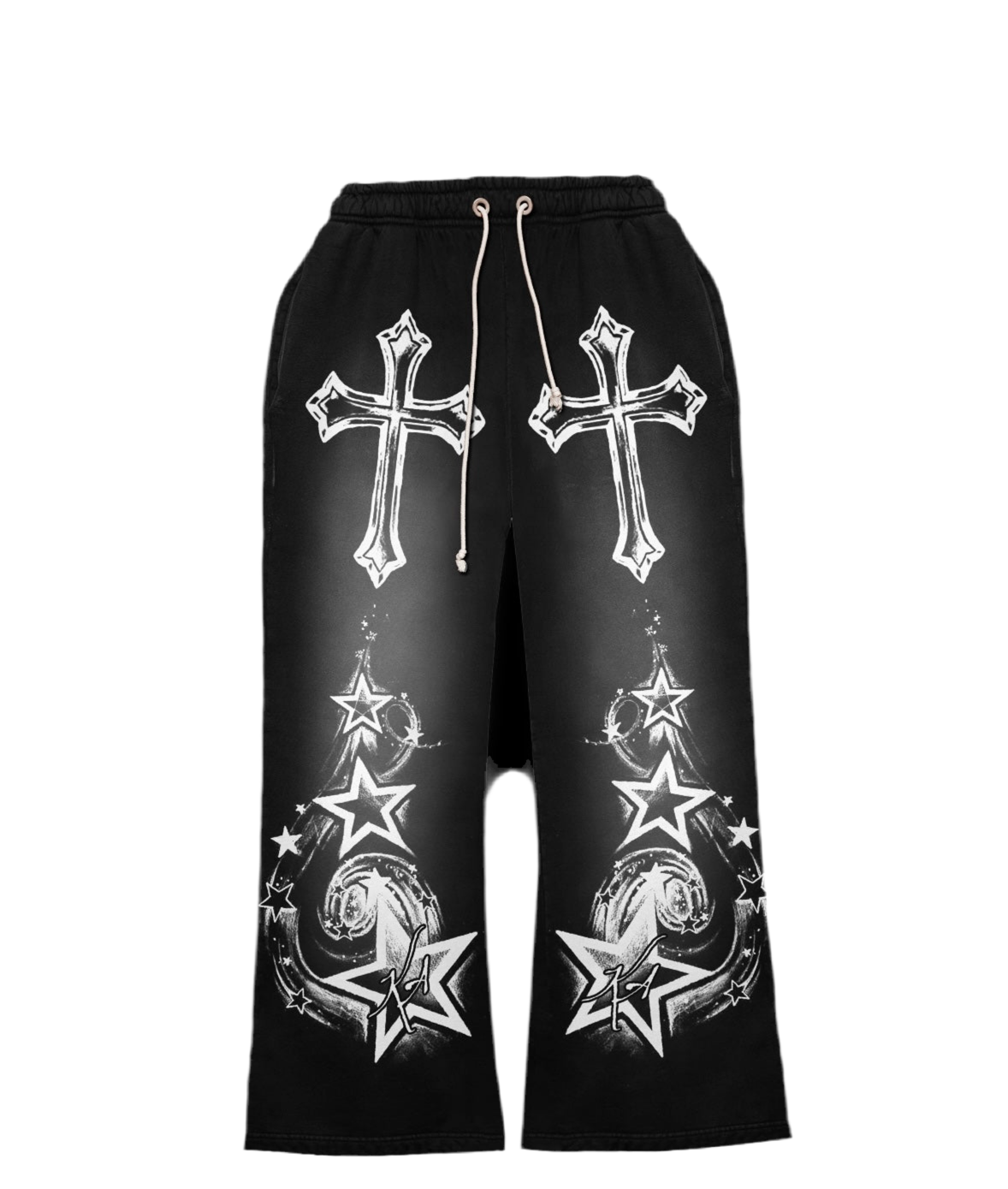 Black flared sweats